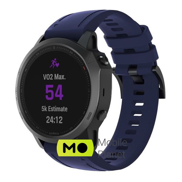 Ремешок для смарт-часов Armorstandart Silicone 20mm для Garmin Fenix 5s/6s Black (ARM60799) (UA) Цвет черный