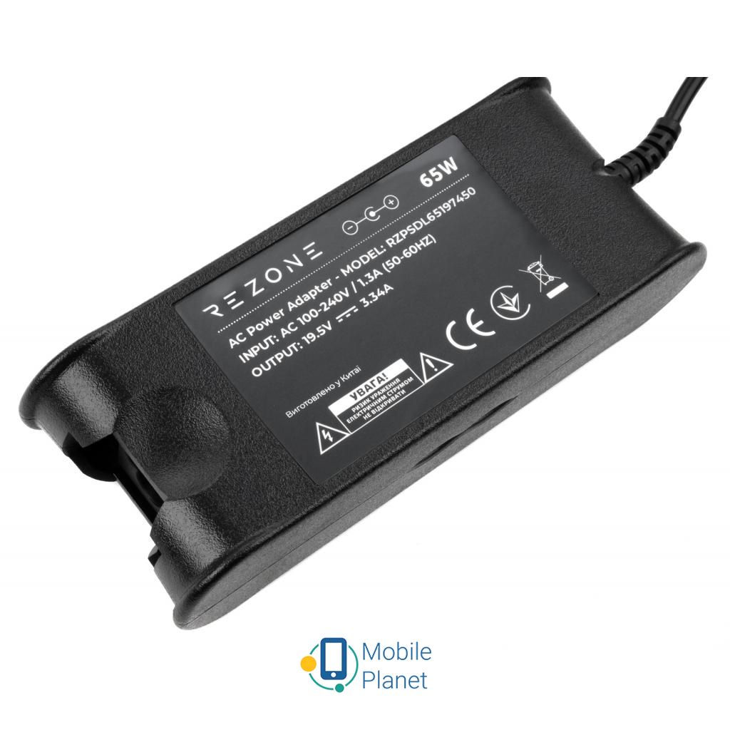 Rezone DELL 65W 19.5V 3.34A разъем 7.4*5.0 (RZPSDL65197450) (UA) Тип разъема подключения к ноутбуку 7.4 x 5.0 мм