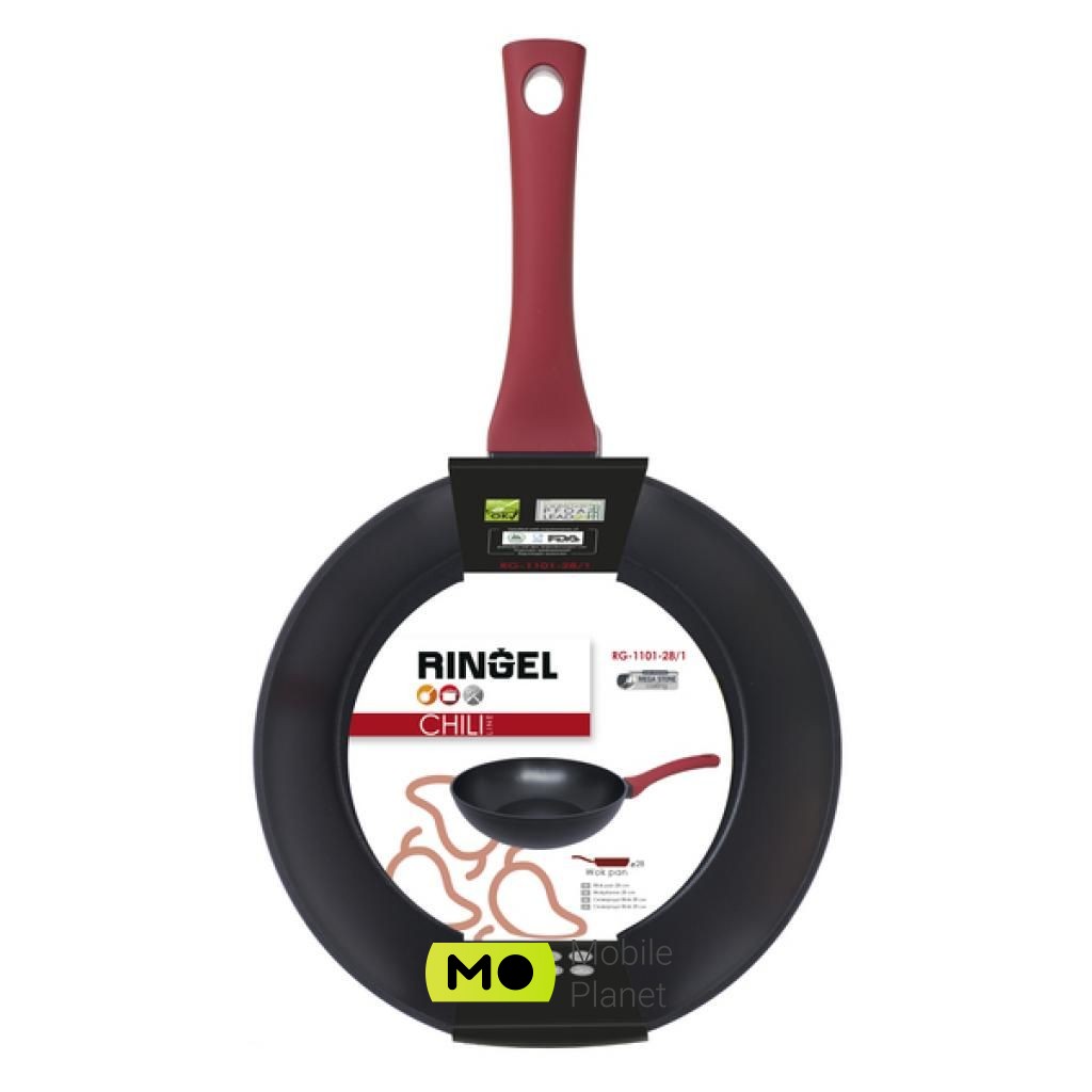 Ringel Chili Wok 28 см (RG-1101-28 / 1) (UA) Тип сковороди: WOK (глибока);
