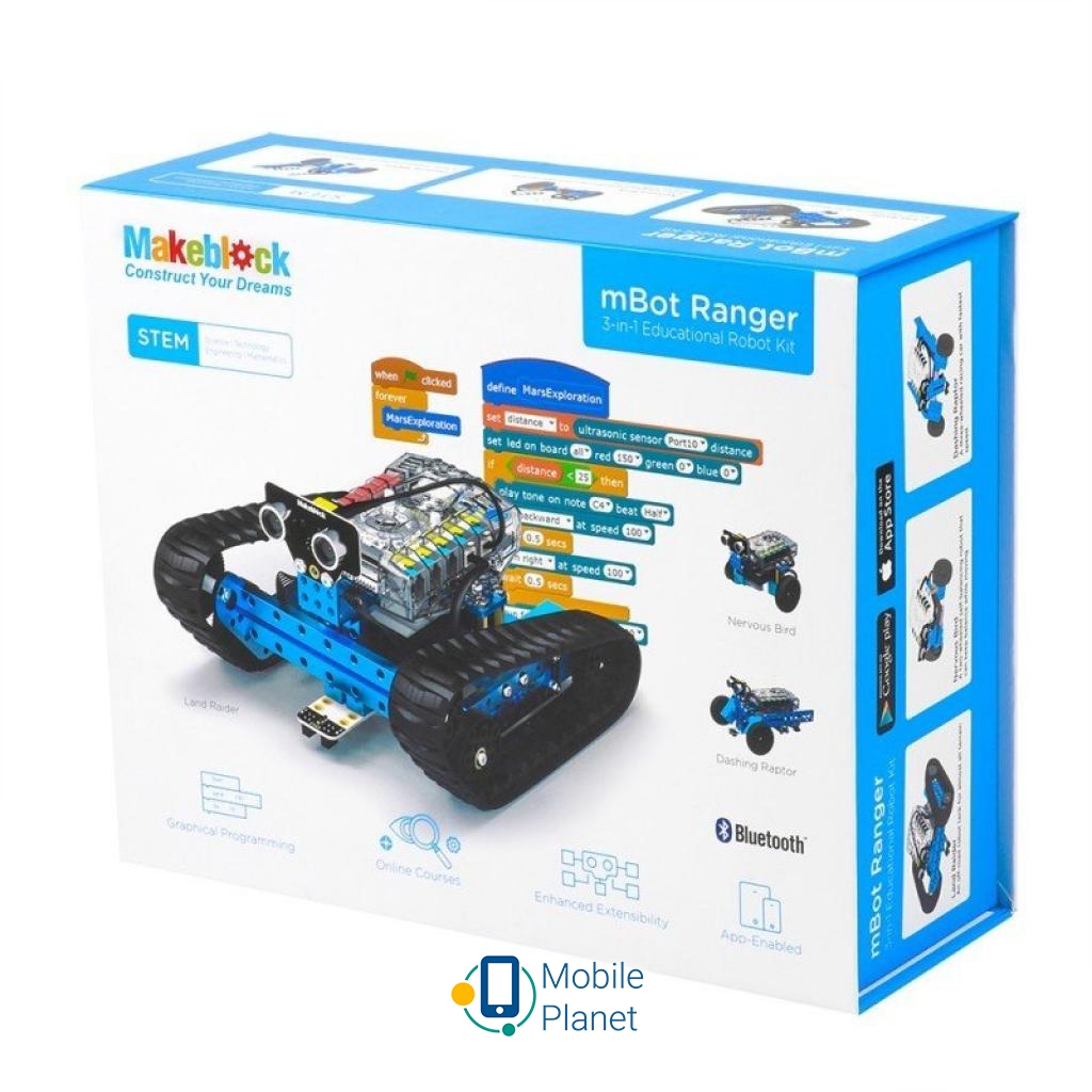 Робот Makeblock mBot Ranger BT (09.00.92) (UA) Материал корпуса пластик, алюминий