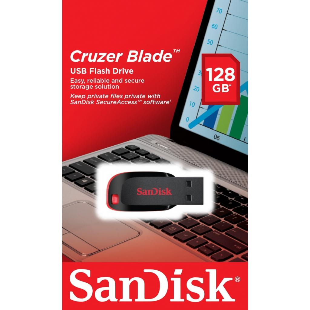 SANDISK 128GB Cruzer Blade USB 2.0 (SDCZ50-128G-B35) Тип: Классические; Объем памяти: