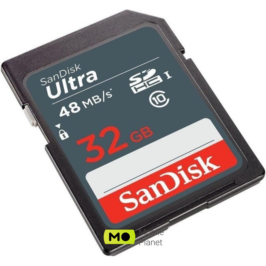 SANDISK 32GB SDHC class 10 UHS-I Ultra Lite (SDSDUNR-032G-GN3IN) (UA) Объем памяти 32 ГБ