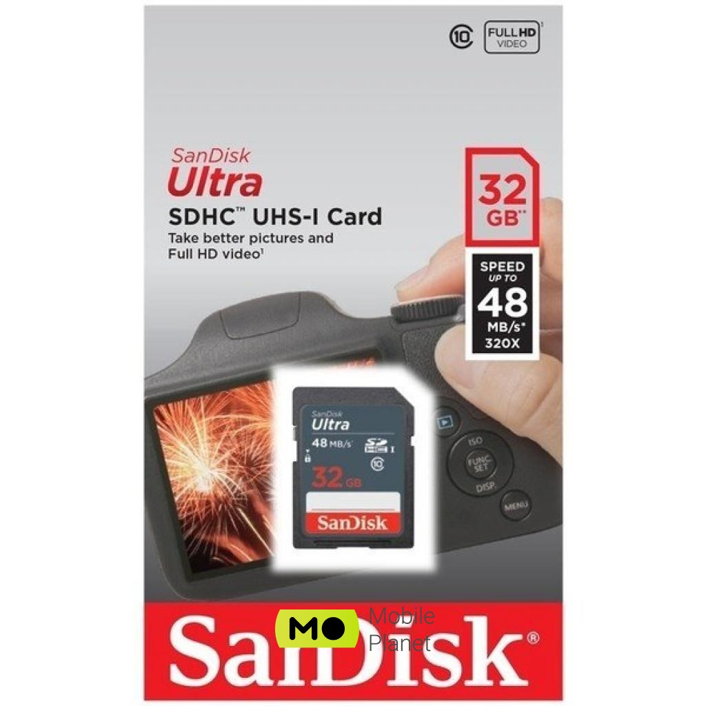SANDISK 32GB SDHC class 10 UHS-I Ultra Lite (SDSDUNR-032G-GN3IN) (UA) Тип карти пам'яті: SDHC; Обсяг
