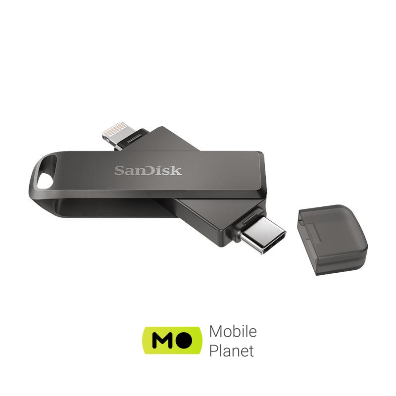SanDisk iXpand Drive Luxe USB Type-C / Lightning Apple (SDIX70N-064G-GN6NN) (UA) Інтерфейс підключення: USB Type-C;