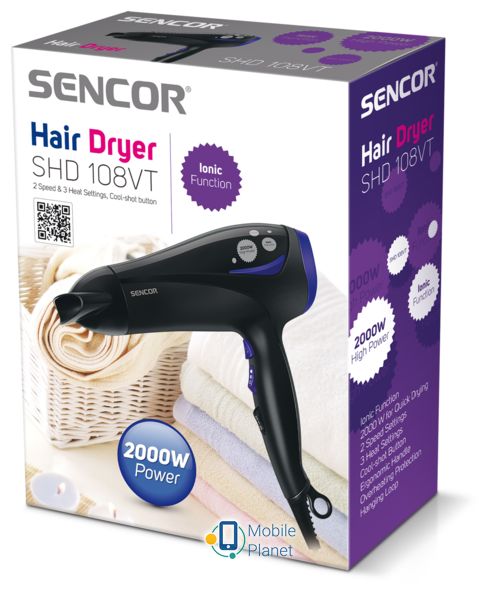 Sencor SHD 108VT (40030534) (UA) Тип: Звичайний; Потужність, Вт: