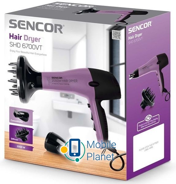 Sencor SHD 6700VT (41007707) (UA) Тип: Звичайний; Потужність, Вт: