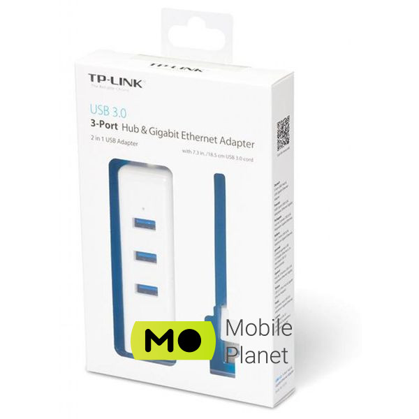Мережева карта TP-Link UE330 USB to Ethernet (UE330) (UA) Кількість портів: 1x10 / 100 / 1000TX;