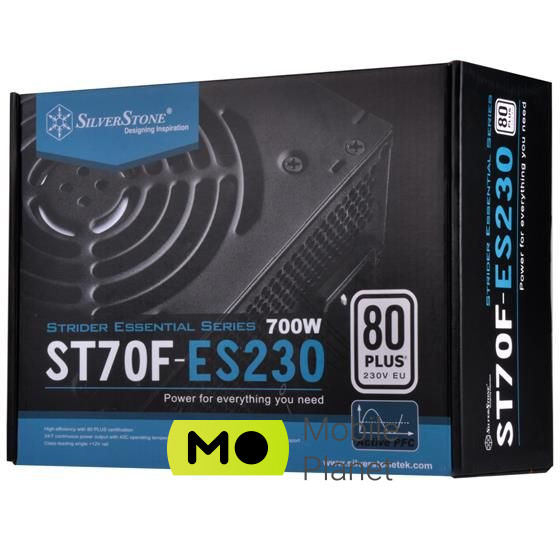 SilverStone Strider Essential 700W 80 Plus (SST-ST70F-ES230) EU Максимальная мощность, Вт: 700 Вт;