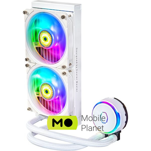 Система водяного охолодження CoolerMaster MasterLiquid PL240 Flux White Edition (MLY-D24M-A23PZ-RW) (UA) Для процесорів: INTEL, AMD; Сокет: