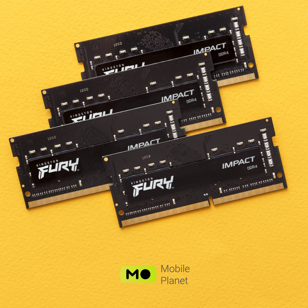 SoDIMM DDR4 16GB (2x8GB) 3200 MHz Fury Impact HyperX (Kingston Fury) (KF432S20IBK2 / 16) (UA) Кількість модулів у наборі 2