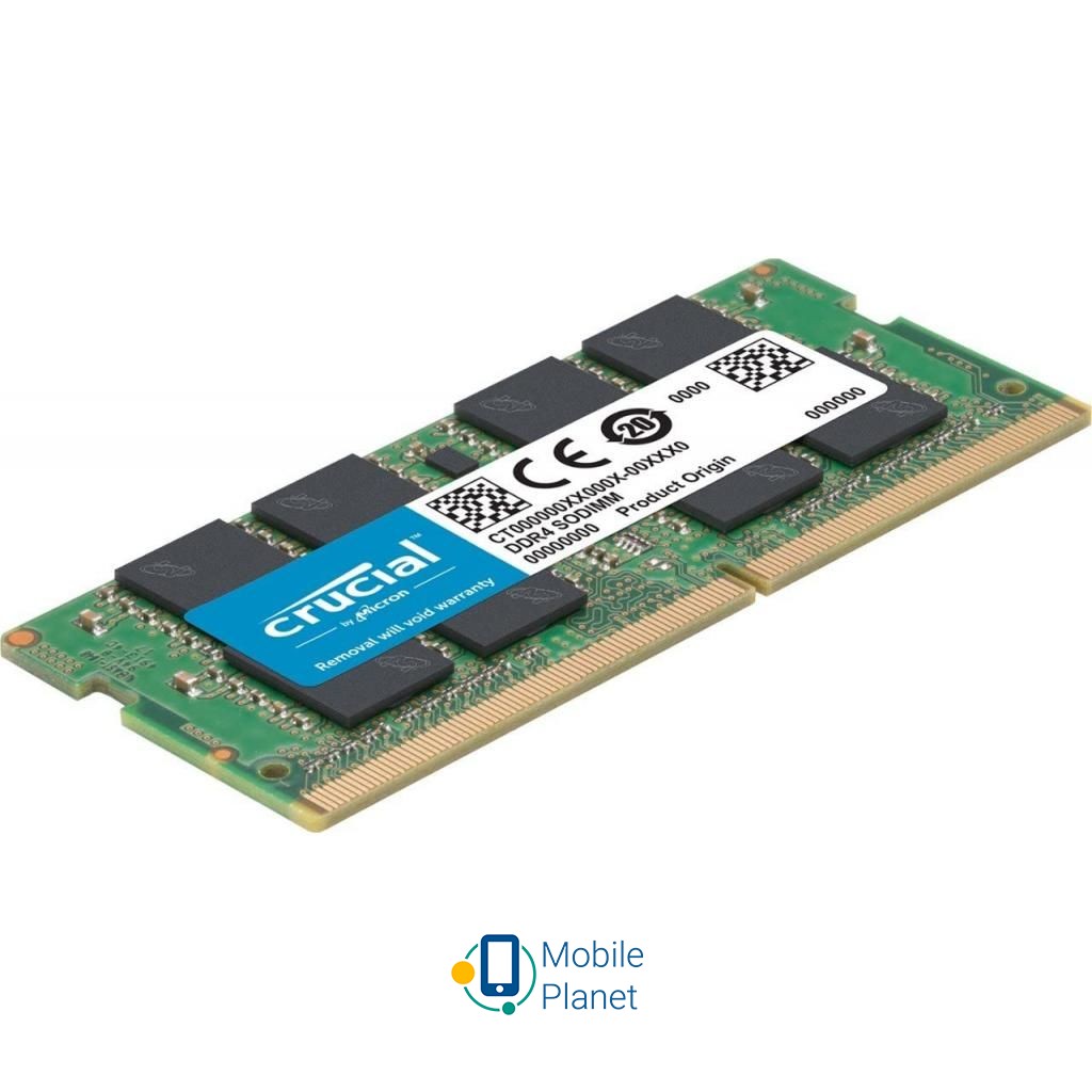 SoDIMM DDR4 32GB 3200 MHz MICRON (CT32G4SFD832A) (UA) Тип пам'яті: DDR4; Обсяг пам'яті: 32