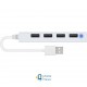 Speedlink SNAPPY SLIM USB Hub, 4-Port, USB 2.0, Passive, White (SL-140000-WE) (UA)