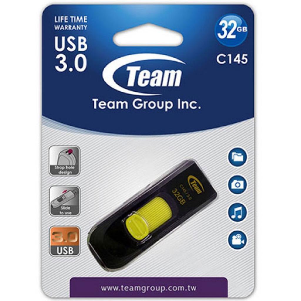 Team 32GB C145 Yellow USB 3.0 (TC145332GY01) Тип: З висувним USB,