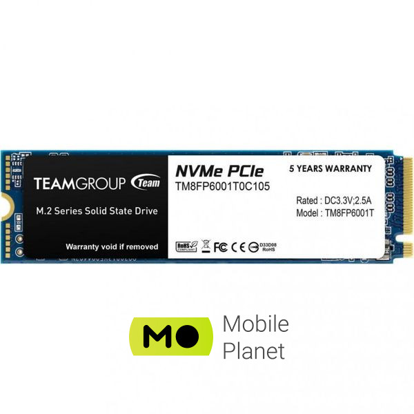 TEAM MP33 1 TB (TM8FP6001T0C101) Линейка: MP33; Объем, ГБ: 1000;