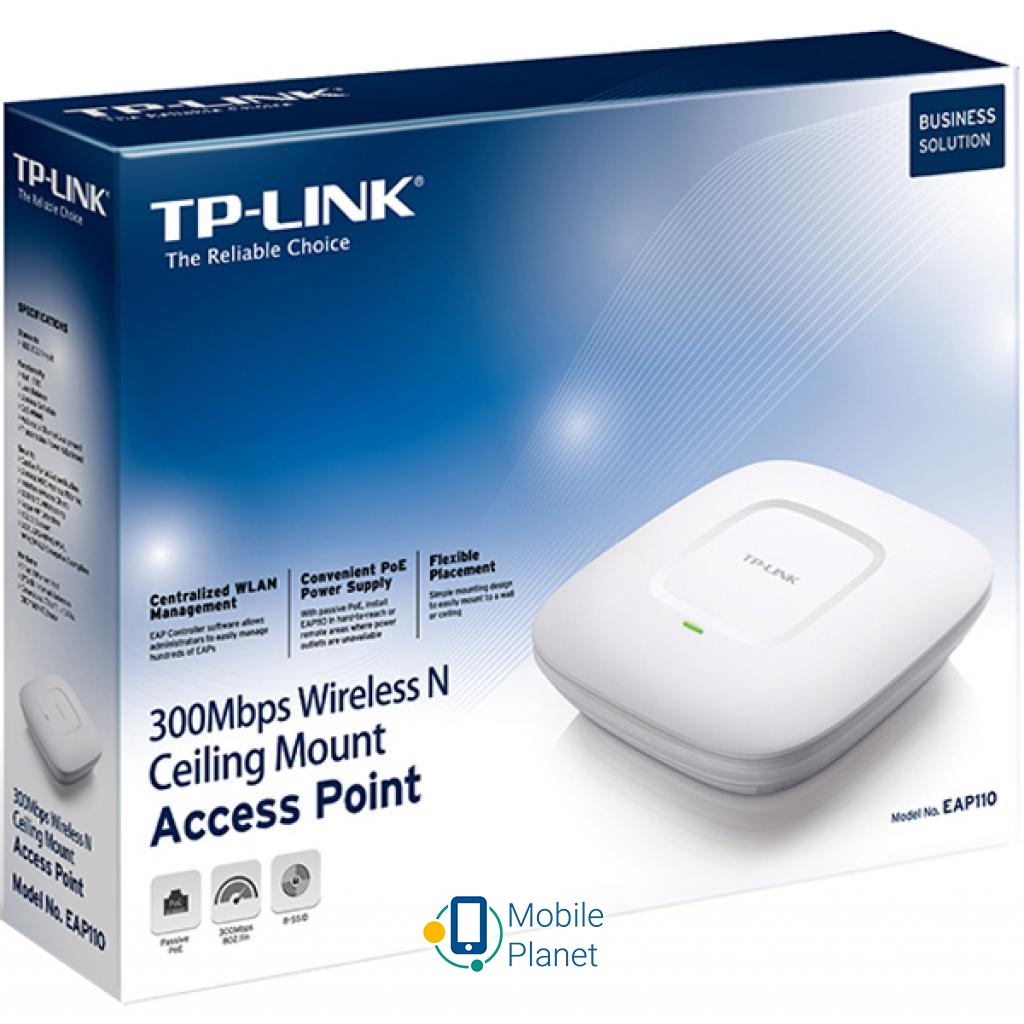 Точка доступа Wi-Fi TP-Link EAP110 Режимы работы: Wi-Fi точка;