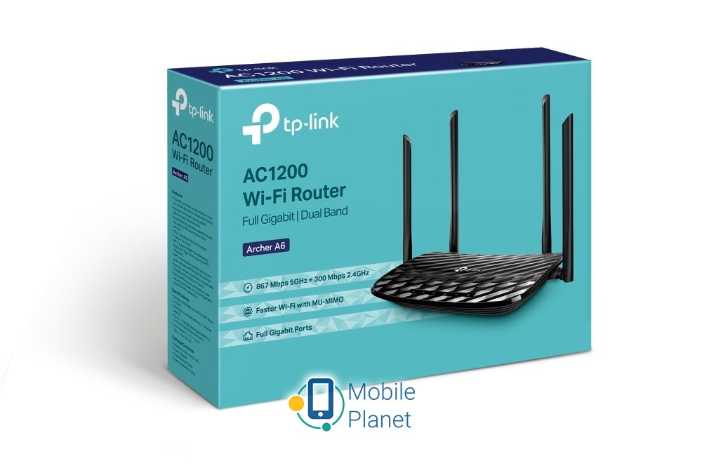 TP-Link ARCHER A6 AC1200 (UA) Підтримка стандарту Wi-Fi 802.11ac