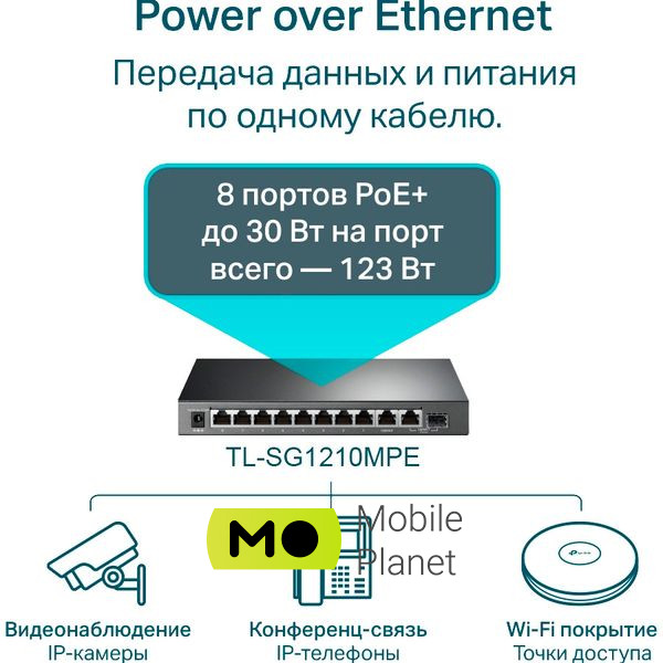 TP-LINK Easy Smart TL-SG1210MPE (UA) Модель: Easy Smart TL-SG1210MPE; Тип:
