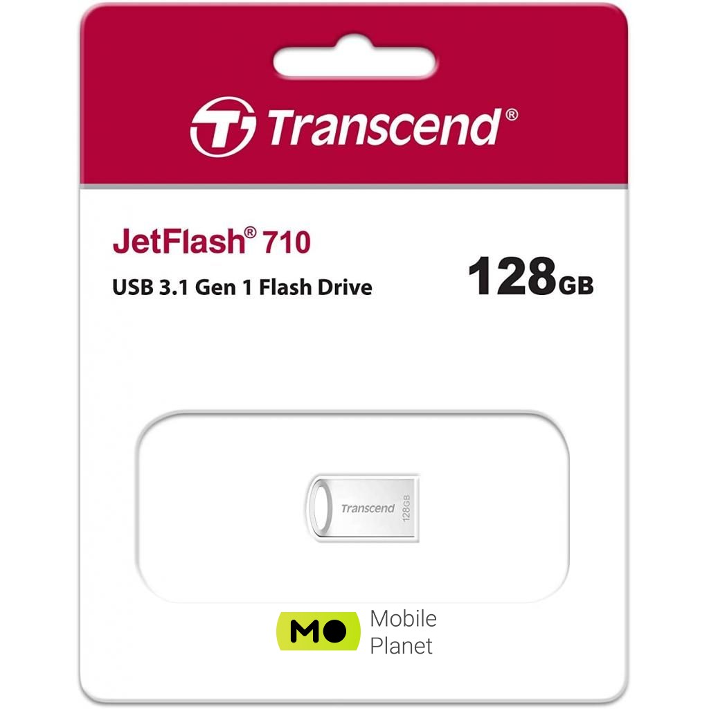Transcend 128GB JetFlash 710 Silver USB 3.0 (TS128GJF710S) (UA) Тип: В металлическом корпусе;