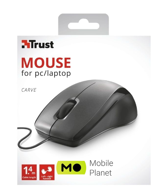 Trust Carve USB Black (23733_TRUST) Призначення для ноутбука; настільний комп'ютер