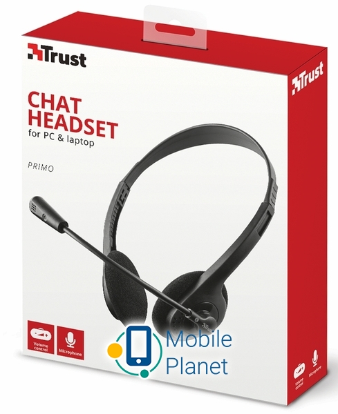 Trust Primo headset (21665) (UA) Тип подключения: Проводные; Тип