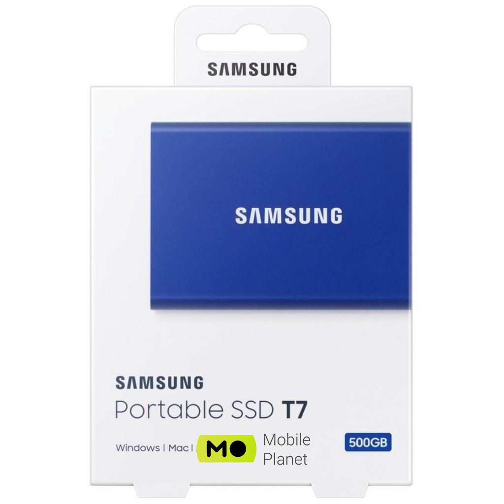 USB 3.2 500GB T7 Samsung (MU-PC500H/WW) (UA) Тип: внешний; Объём памяти: 500 GB;