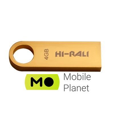 USB 4GB Hi-Rali Shuttle Series Gold (HI-4GBSHGD) Інтерфейс: USB 2.0; Обсяг пам'яті: 4
