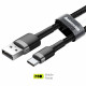 Baseus USB Cabel to USB-C Cafule 1m Grey/Black (CATKLF-BG1)