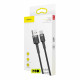 Baseus USB Cabel to USB-C Cafule 1m Grey/Black (CATKLF-BG1)