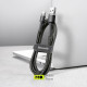 Baseus USB Cabel to USB-C Cafule 1m Grey/Black (CATKLF-BG1)