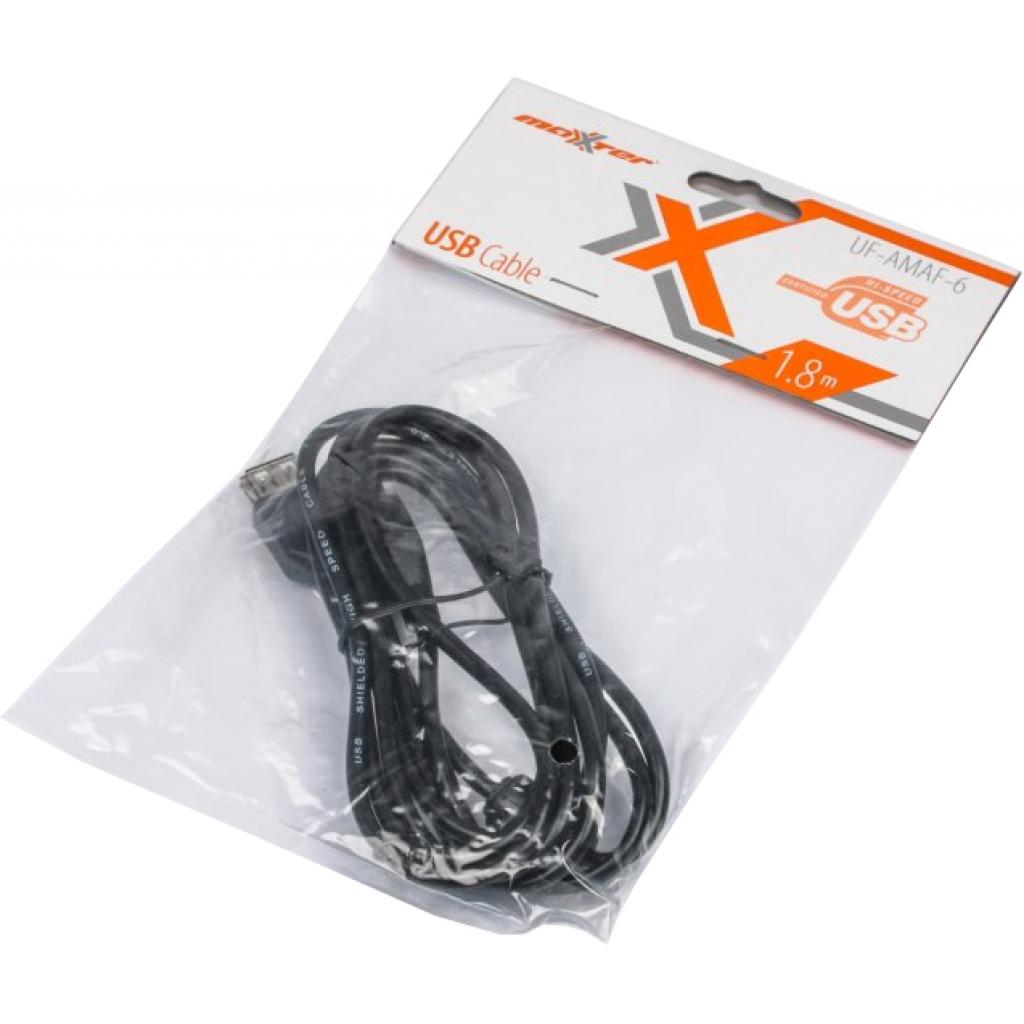 USB2.0 AM/AF 1.8m Maxxter (U-AMAF-6) Тип: подовжувач; Тип Вхід: USB 2.0;