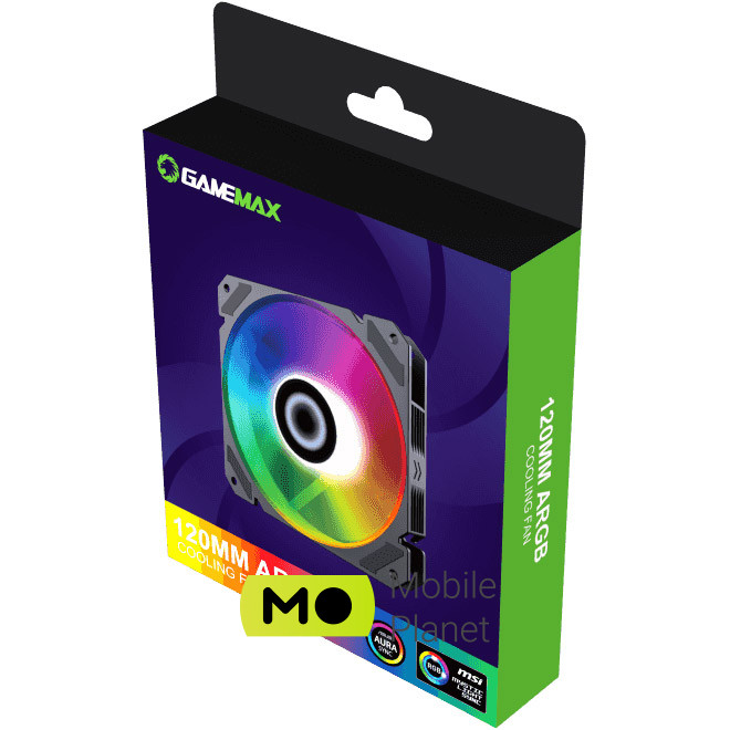 Вентилятор GAMEMAX FN-12Rainbow-C9 (UA) Модель: FN-12Rainbow-C9; Розміри: 120 x 120 x