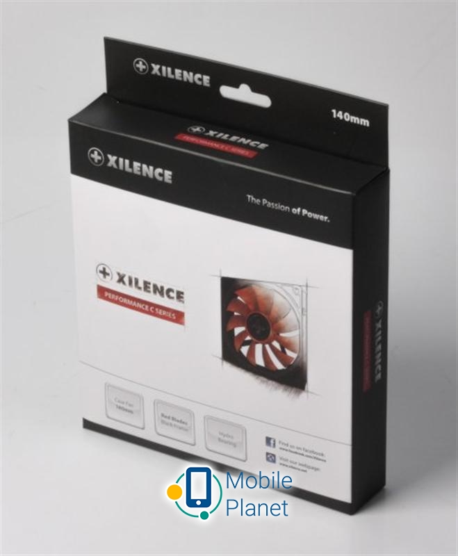 Вентилятор Xilence XPF140.R (XF050), 140х140х25мм, 3-pin + 4-pin, Black / Red Максимальний рівень шуму (дБ): 20;