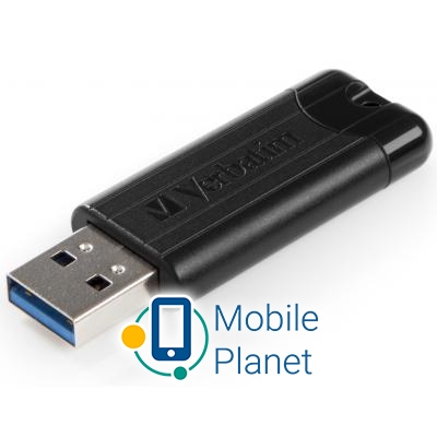 Verbatim 64GB PinStripe Black USB 3.0 (49318) (UA) Объем памяти 64 Gb