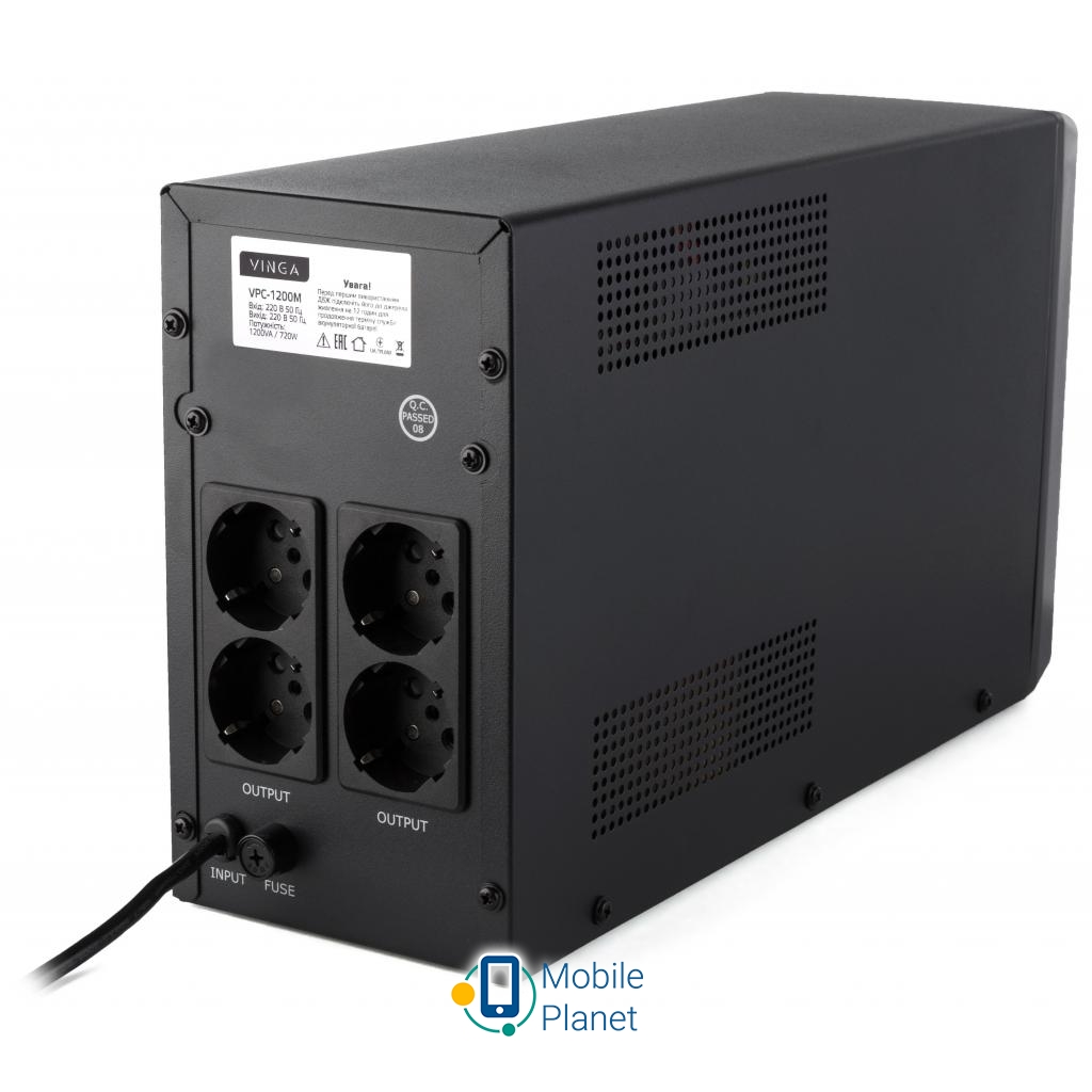 Vinga LCD 1200VA metal case (VPC-1200M) (UA) Класс товара для домашних ПК