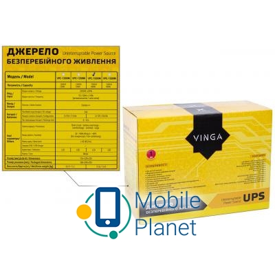 Vinga LCD 1500VA metal case (VPC-1500M) (UA) Клас товару: для домашніх ПК; Тип