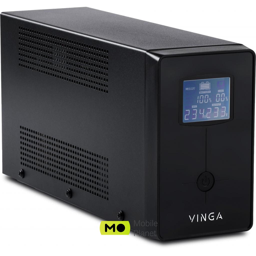 Vinga LED 1200VA (VPC-1200PRM3) (UA) Форма вихідного струму апроксимована синусоїда