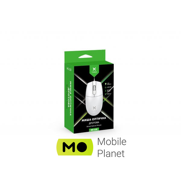 Vinga MS-110 White (UA) Тип: Классическая; Подключение: