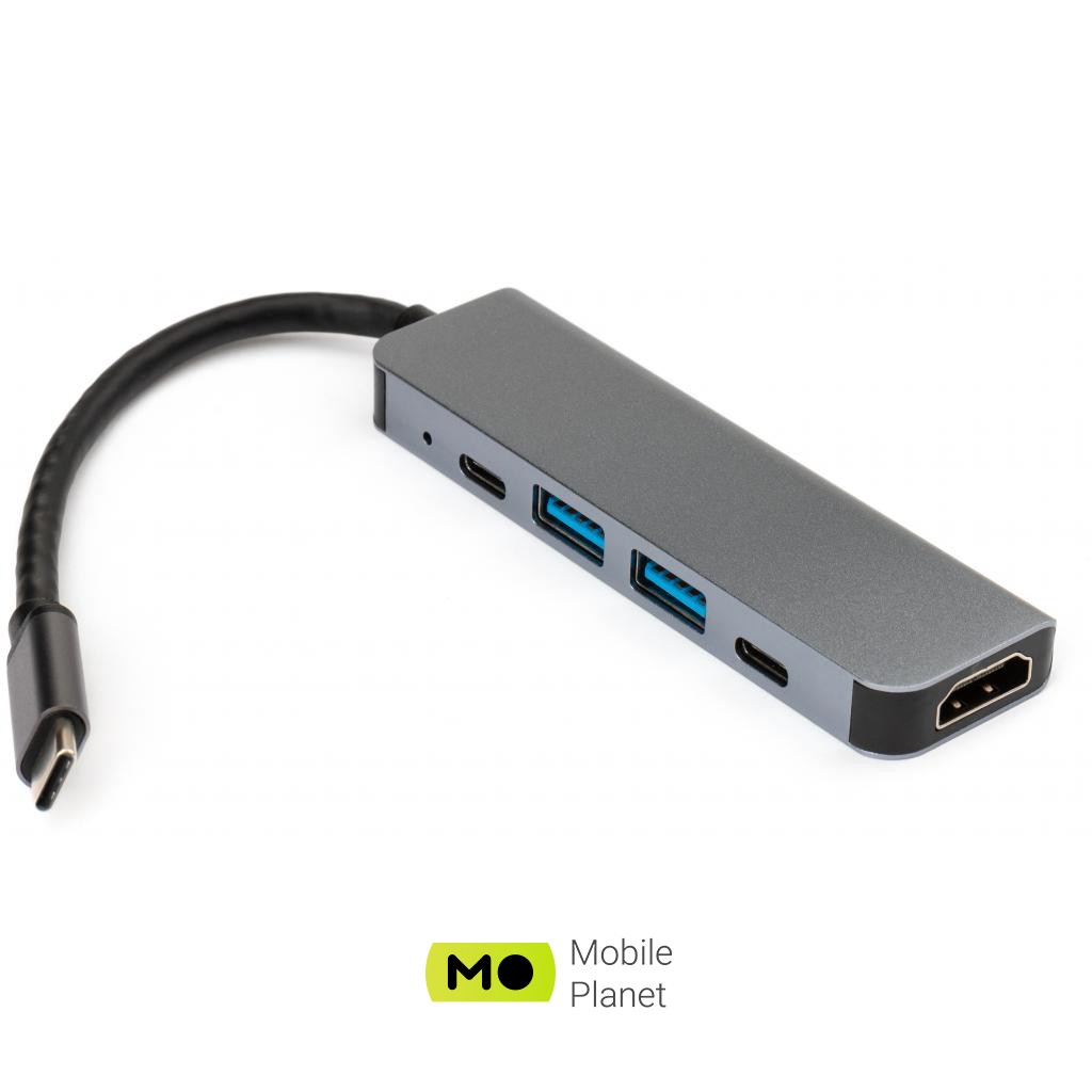 Vinga Type-C to 4K HDMI + 2 * USB3.0 + 2 * PD aluminium (VCPHTC5AL) Інтерфейси: 2xUSB 3.0, USB Type C; Тип: