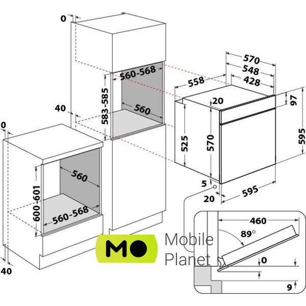 Whirlpool WHC 20 T 352 Двери: Перенавешиваемые; Класс