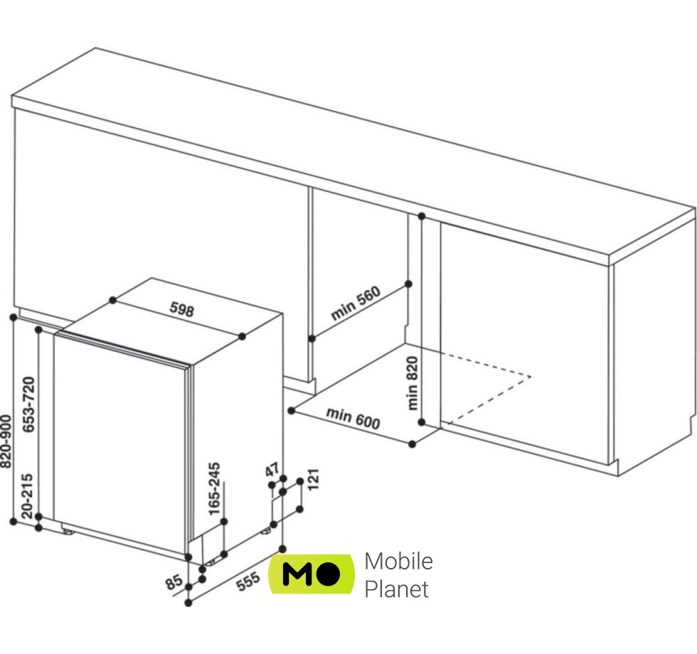 Whirlpool WIO 3 C 33 E 6.5 Клас миття: A; Клас сушки: A; Клас