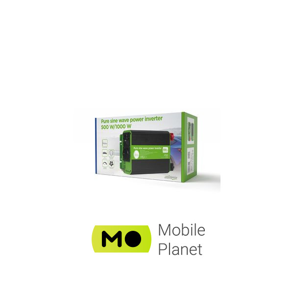 12V/230V 500W (1000W peak power) чистая синусоида EnerGenie (EG-PWC-PS500-01) (UA) Входное напряжение: 12 В;