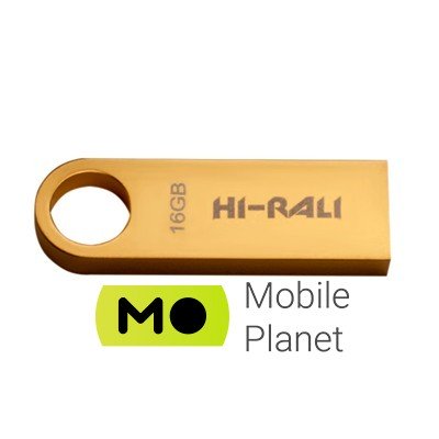 16GB Hi-Rali Shuttle Series Gold (HI-16GBSHGD) Інтерфейс: USB 2.0; Обсяг пам'яті: 16