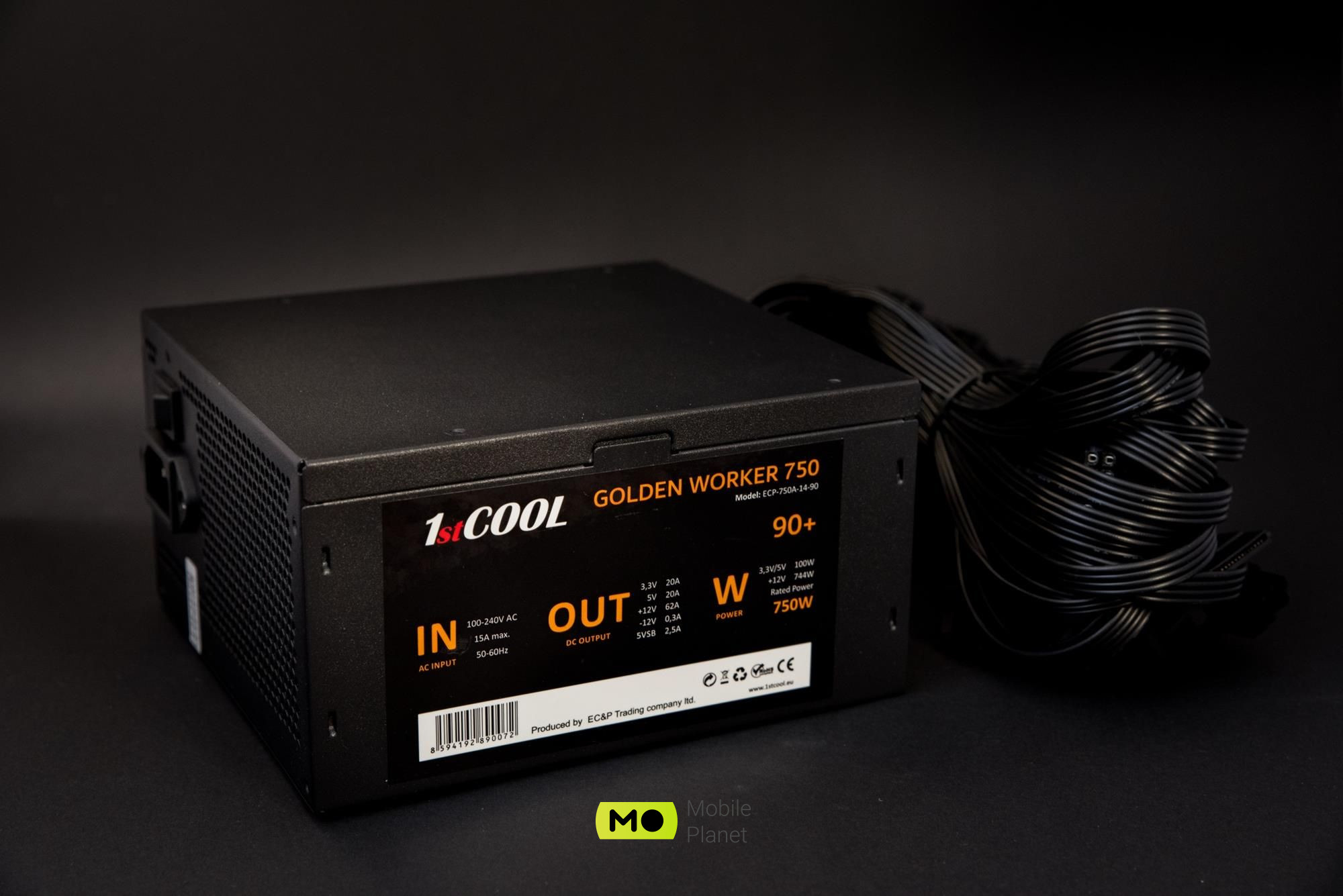 1stCOOl Golden Worker 750W 80 Plus Gold (ECP-750A-14-90) EU Стандарт  ATX