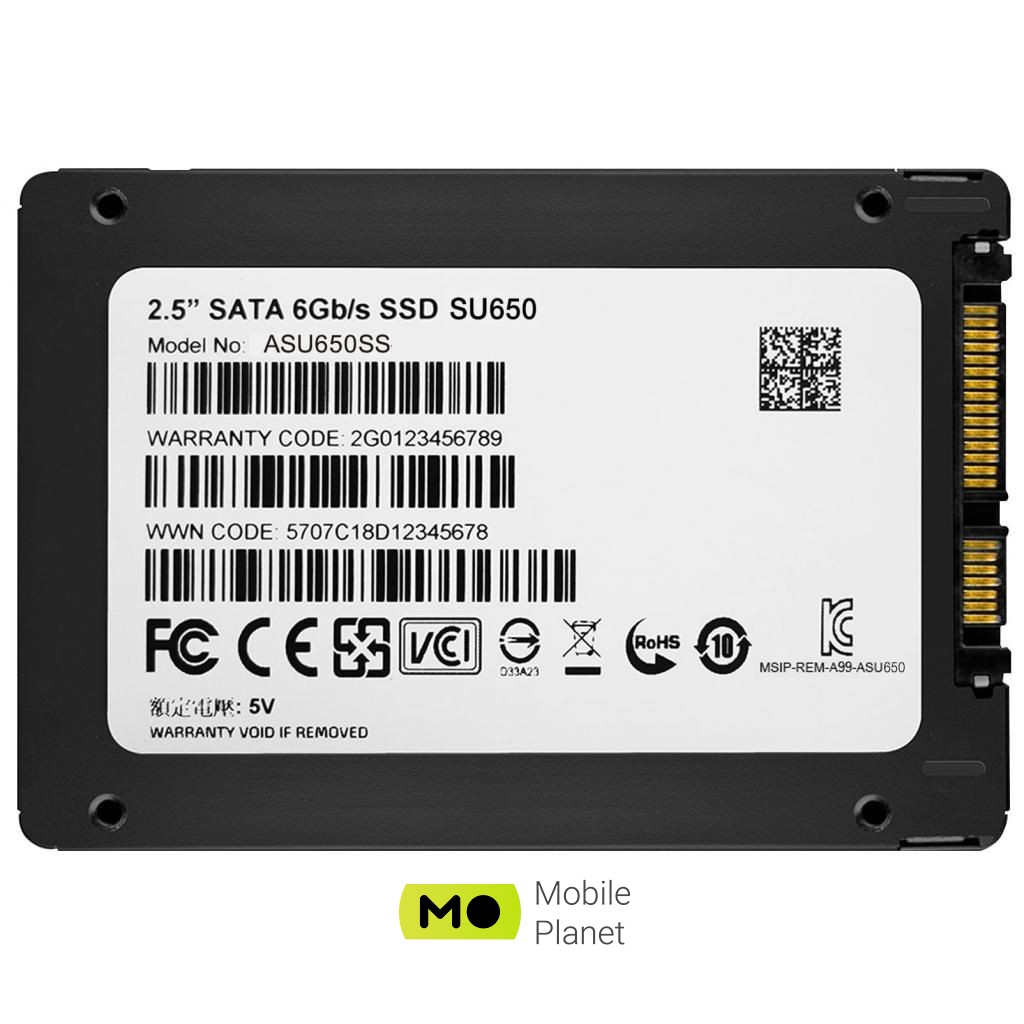 2.5 256GB ADATA (ASU650SS-256GT-R) (UA) Тип: внутренний; Тип флеш-памяти: