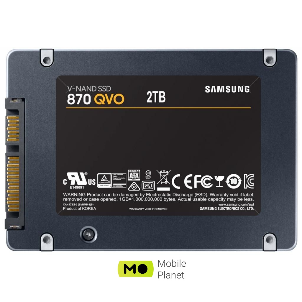 2.5 2TB Samsung (MZ-77Q2T0BW) Тип: внутренний; Тип флеш-памяти: