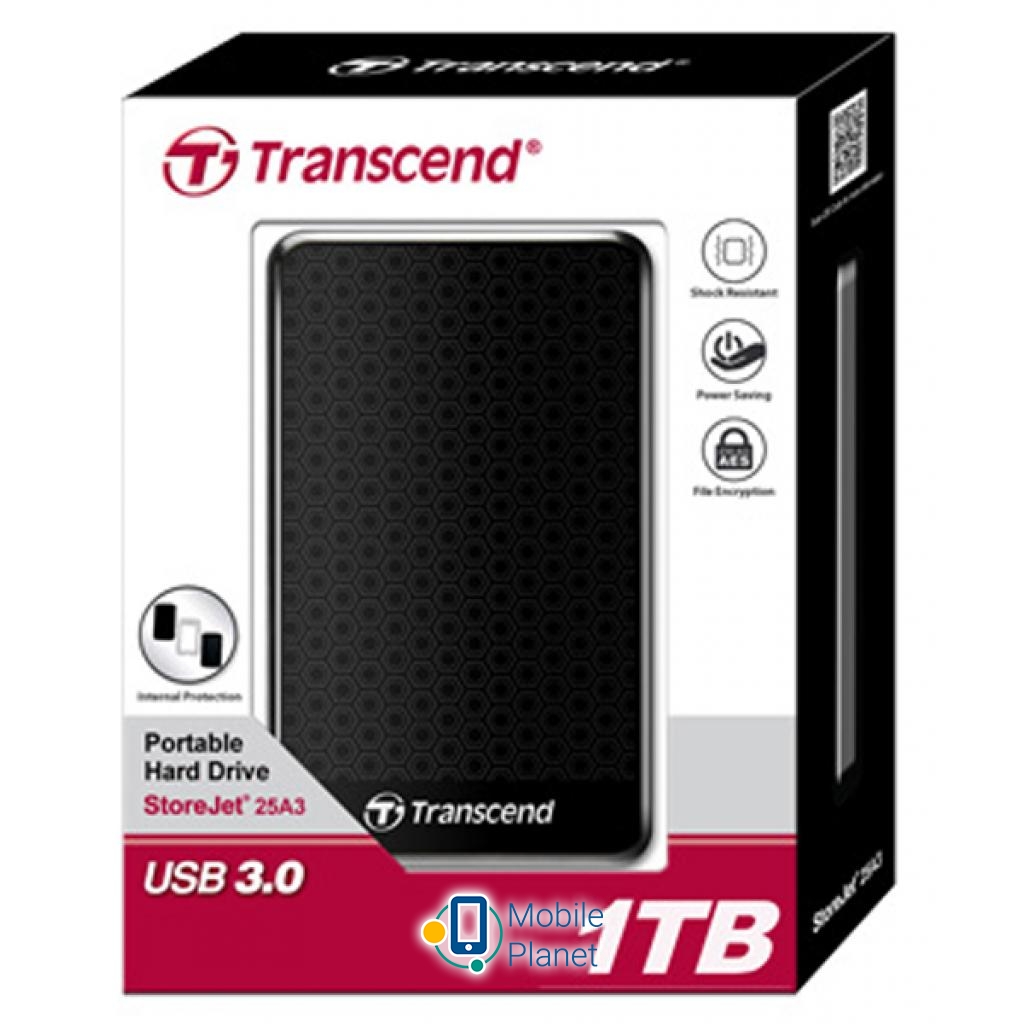 2.5 2TB Transcend (TS2TSJ25A3K) Тип: Стильні та гламурні;