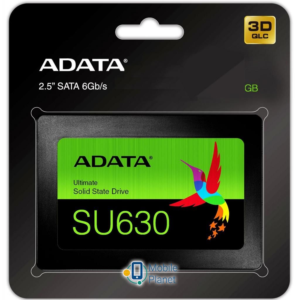 2.5 480GB ADATA (ASU630SS-480GQ-R) (UA) Об'єм пам'яті: 480 GB; Тип