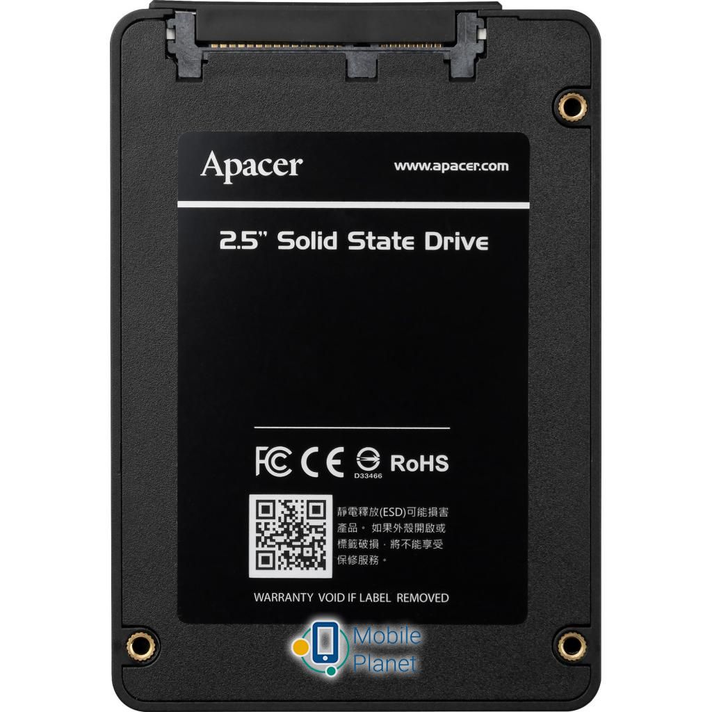 2.5 480GB Apacer (AP480GAS340G) (UA) Тип: внутренний; Объём памяти: 480