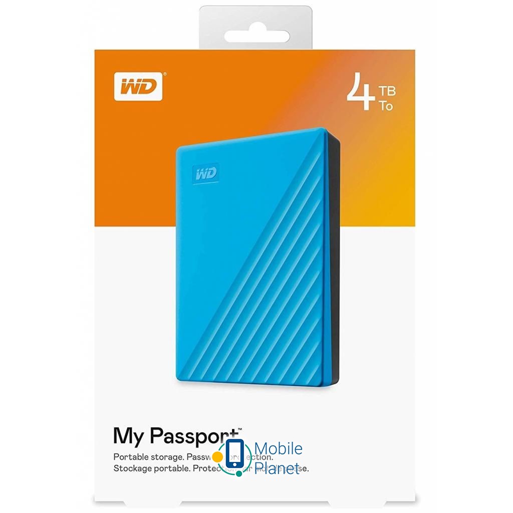 2.5 4TB Western Digital (WDBPKJ0040BBL-WESN) Тип: Портативные; Форм-фактор: