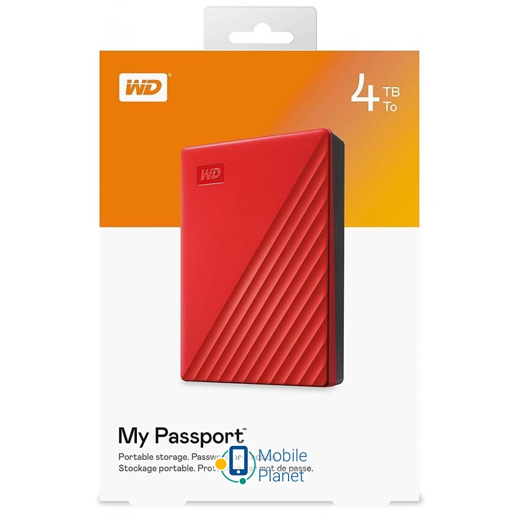 2.5 4TB Western Digital (WDBPKJ0040BRD-WESN) (UA) Тип: Портативные; Форм-фактор:
